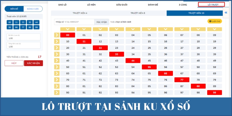 Hình thức lô trượt độc đáo